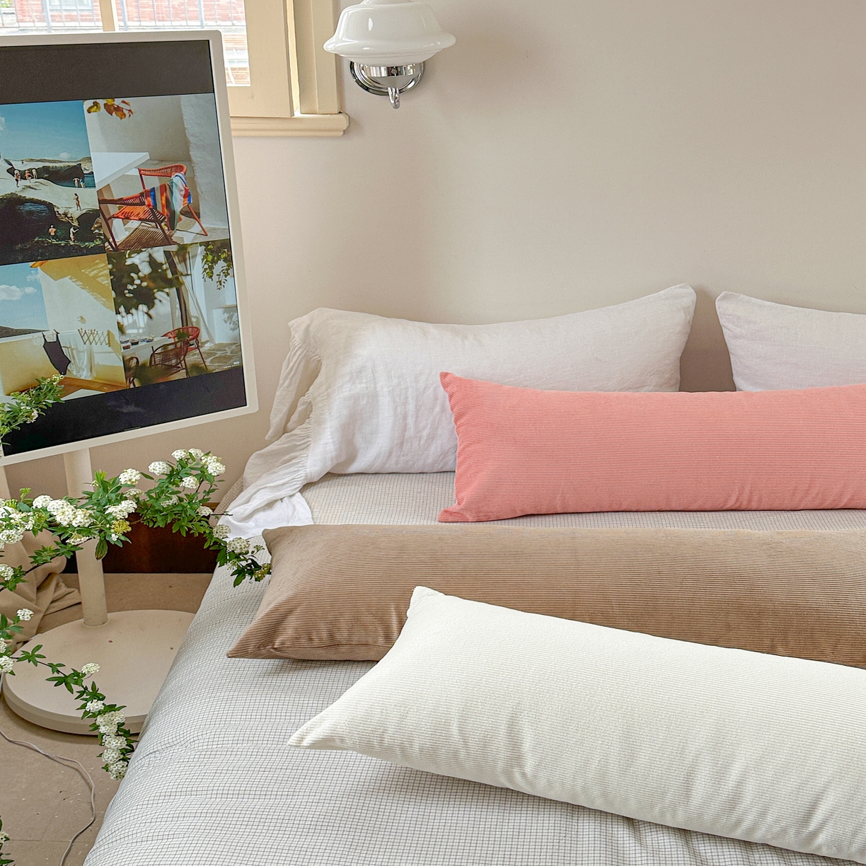 91家纺网 家纺一手货源 找家纺 （总）美茉家居 2025新款灯芯绒长枕