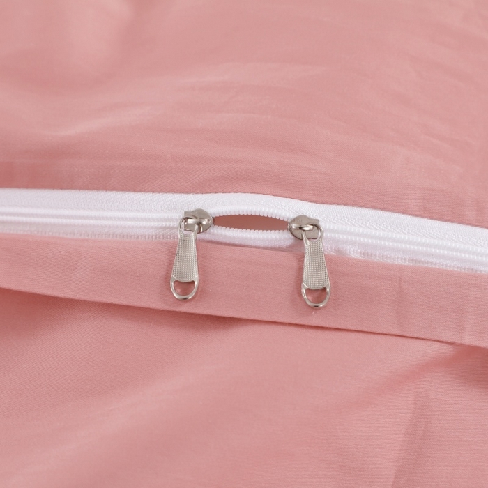 91家纺网 家纺一手货源 找家纺 优姿家纺2025新品高端加密全棉100支绣花宽边四件套 淡雅生活-粉色