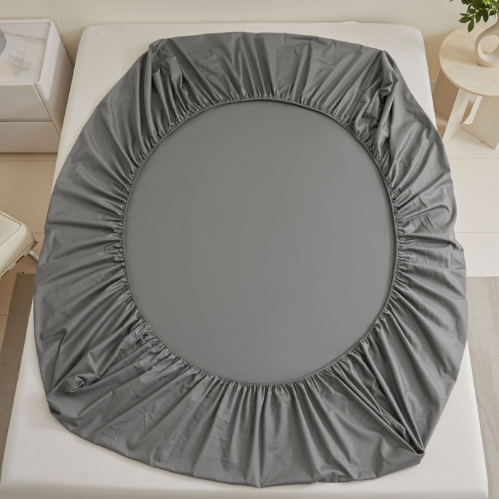 91家纺网 家纺一手货源 找家纺 优眠坊 2025新款全棉13372单床笠 铅灰色