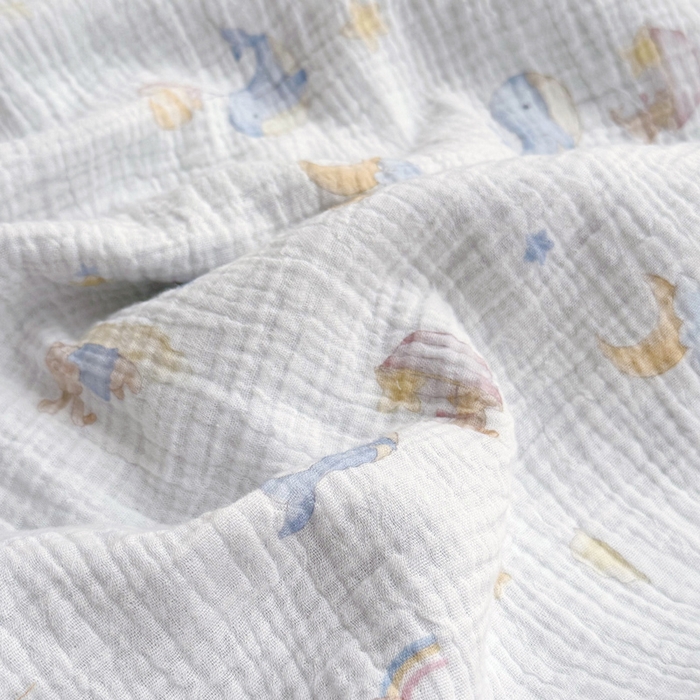 91家纺网 家纺一手货源 找家纺 BOSS 2025新款全棉纯棉皱皱纱儿童盖毯夏被  幼儿园夏被夏凉被空调被