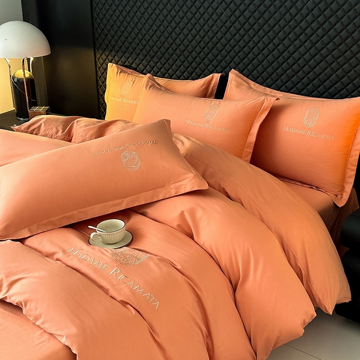 91家纺网 家纺一手货源 找家纺 （总）梦莱斯2025新款长绒棉刺绣轻奢系列四件套