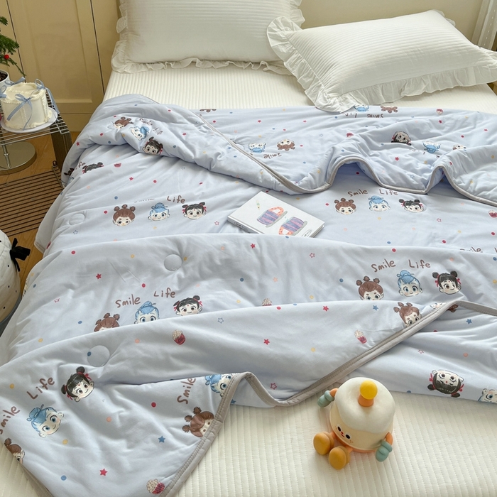 91家纺网 家纺一手货源 找家纺 预言家纺 2024新款A类针织棉夏被