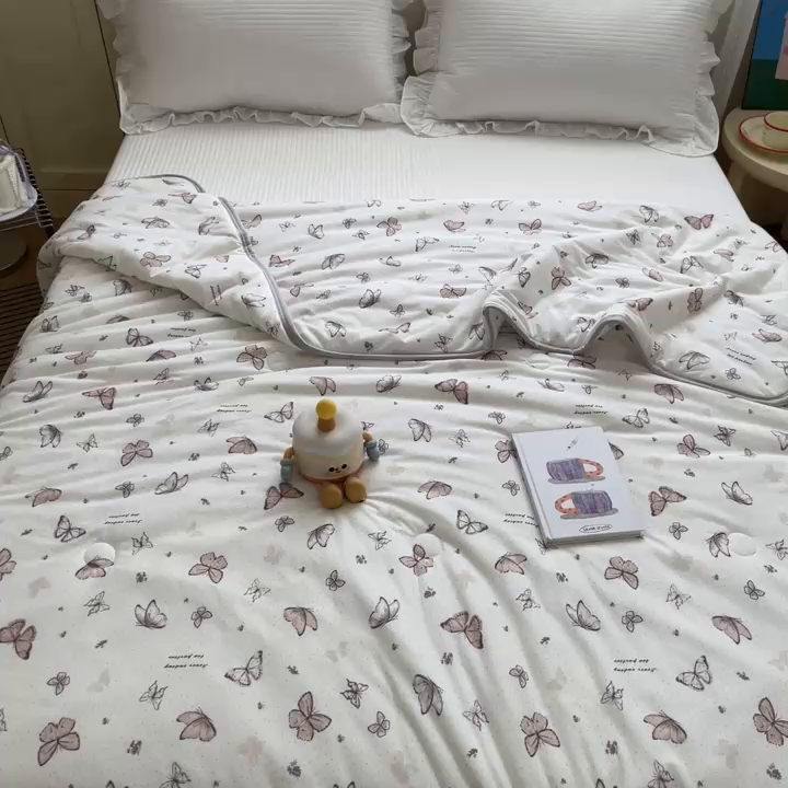 91家纺网 家纺一手货源 找家纺 预言家纺 2024新款A类针织棉夏被