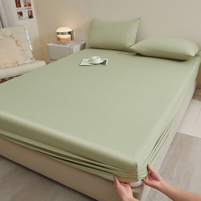 91家纺网 家纺一手货源 找家纺 优眠坊 2025新款全棉13372单床笠 橄榄绿