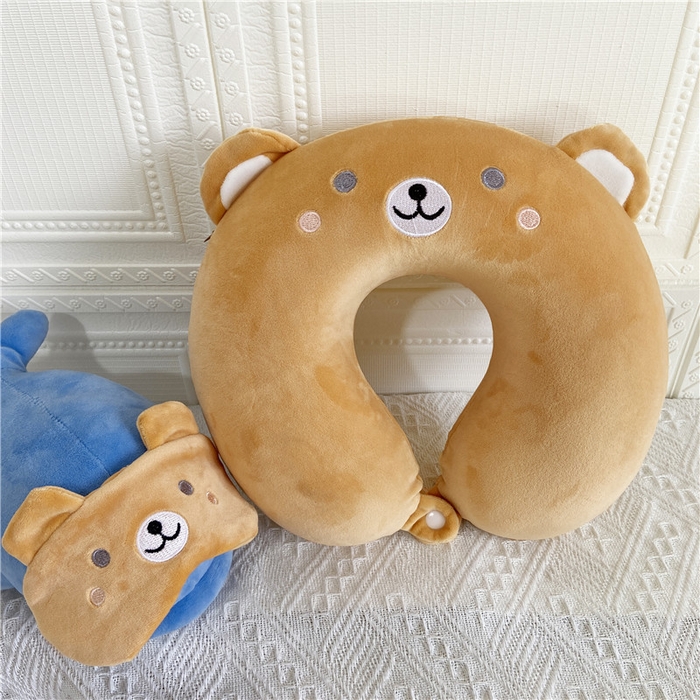 91家纺网 家纺一手货源 找家纺 卡奥家纺 2025新款带眼罩卡通U型枕旅行颈椎枕