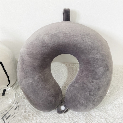 卡奥家纺 2025新款纯U型枕旅行颈椎枕 豆沙灰32*31*12