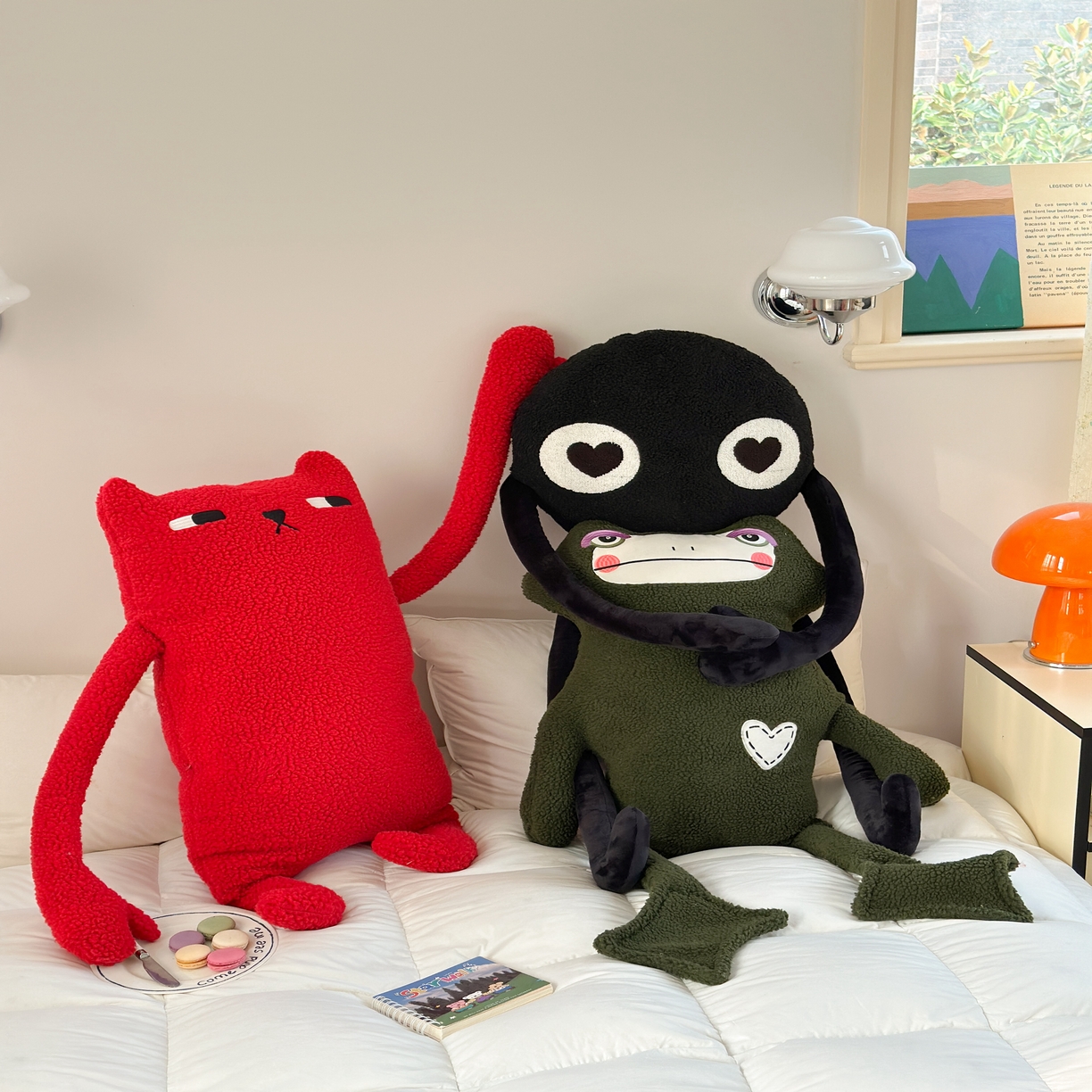 91家纺网 家纺一手货源 找家纺 （总）美茉家居 2025新款三个小可爱异形抱枕