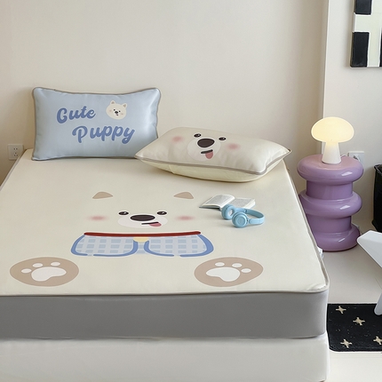 91家纺网 家纺一手货源 找家纺 （总）桃子家居 2025新款A类ins卡通数码印花1200D冰感冰丝凉席系列