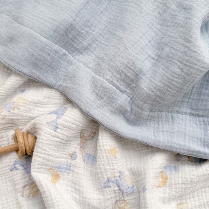 91家纺网 家纺一手货源 找家纺 BOSS 2025新款全棉纯棉皱皱纱儿童盖毯夏被  幼儿园夏被夏凉被空调被