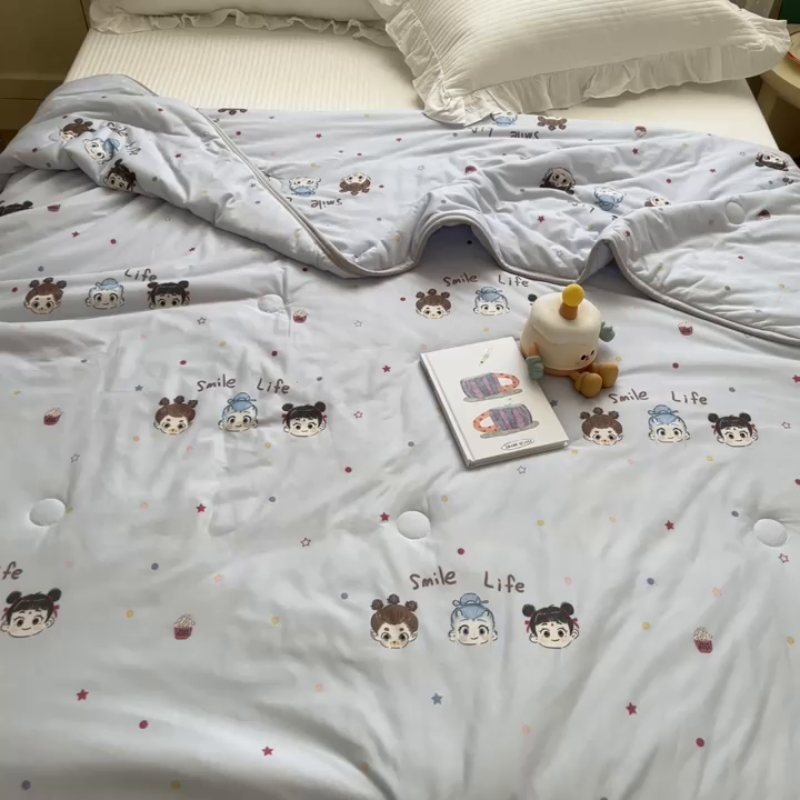 91家纺网 家纺一手货源 找家纺 预言家纺 2024新款A类针织棉夏被