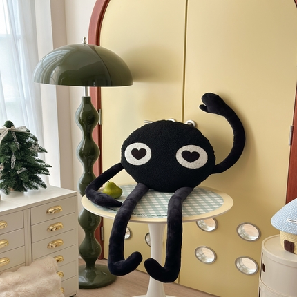 美茉家居 2025新款三个小可爱异形抱枕 小黑