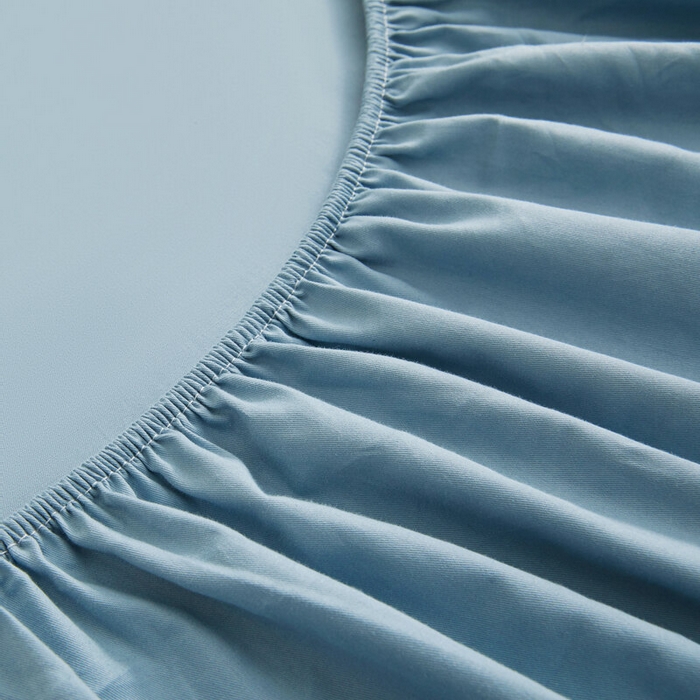 91家纺网 家纺一手货源 找家纺 优眠坊 2025新款全棉13372单床笠 波斯蓝