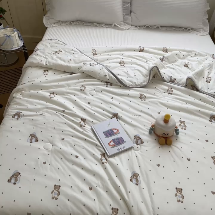 91家纺网 家纺一手货源 找家纺 预言家纺 2024新款A类针织棉夏被