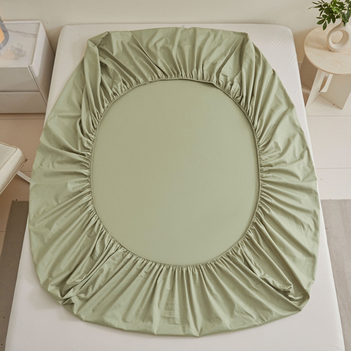 91家纺网 家纺一手货源 找家纺 优眠坊 2025新款全棉13372单床笠 橄榄绿