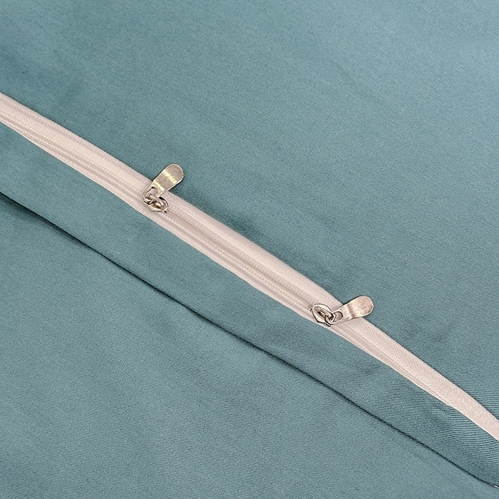 91家纺网 家纺一手货源 找家纺 2025新款13374全棉母婴级贝壳绣宽边枕套纯色刺绣三角针四件套全棉贡缎新疆长绒字母款 贝壳绣-摩卡绿