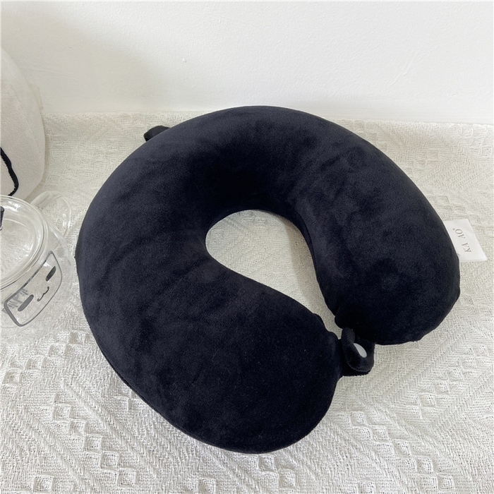 91家纺网 家纺一手货源 找家纺 卡奥家纺 2025新款纯U型枕旅行颈椎枕 黑色32*31*12