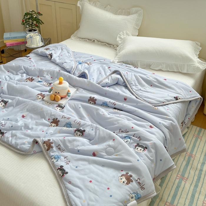 91家纺网 家纺一手货源 找家纺 预言家纺 2024新款A类针织棉夏被