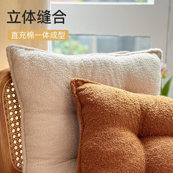 91家纺网 家纺一手货源 找家纺 （总）美茉家居 2025新款泰迪绒方形坐垫