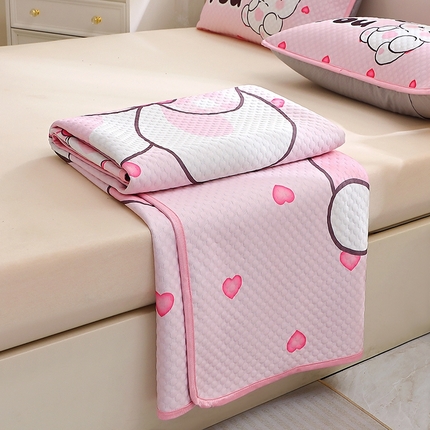 91家纺网 家纺一手货源 找家纺 （总）2025大版卡通夏季凉豆豆凉席三件套空调房床笠款凉席三件套