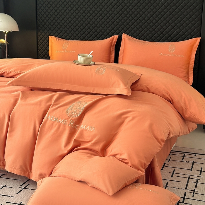 91家纺网 家纺一手货源 找家纺 （总）梦莱斯2025新款长绒棉刺绣轻奢系列四件套