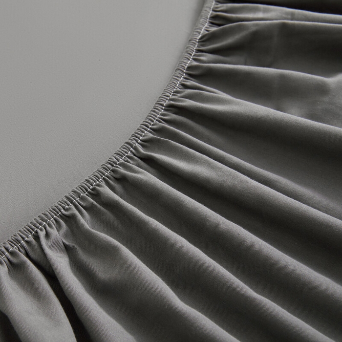 91家纺网 家纺一手货源 找家纺 优眠坊 2025新款全棉13372单床笠 铅灰色