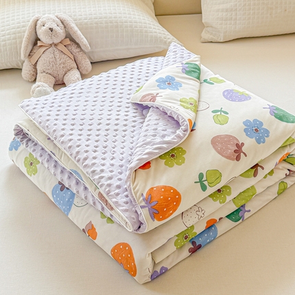 91家纺网 家纺一手货源 找家纺 （总）米可 2025新款A类凉感丝冰豆豆夏凉被