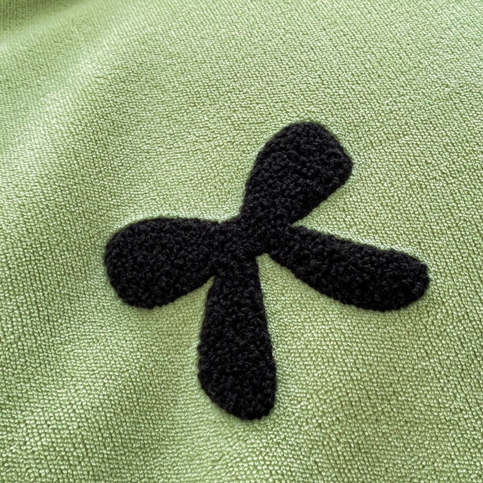 91家纺网 家纺一手货源 找家纺 梦莱斯2025新款黑边绣花牛奶绒四件套 蝴蝶结-绿