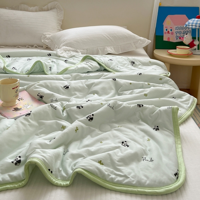 91家纺网 家纺一手货源 找家纺 预言家纺 2024新款A类针织棉夏被