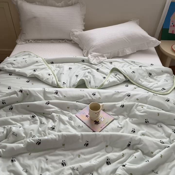 91家纺网 家纺一手货源 找家纺 预言家纺 2024新款A类针织棉夏被