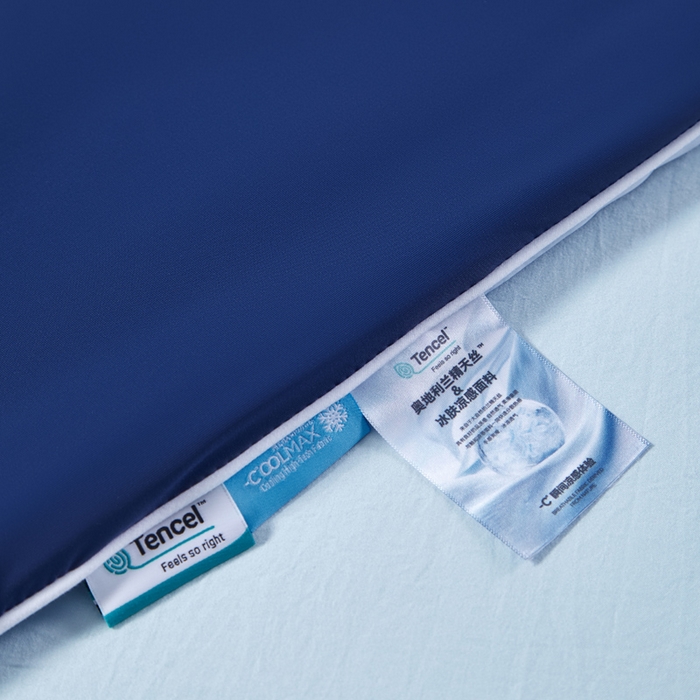 91家纺网 家纺一手货源 找家纺 玛德琳 2025新款兰精天丝凉感夏凉被空调被 雅朵蓝