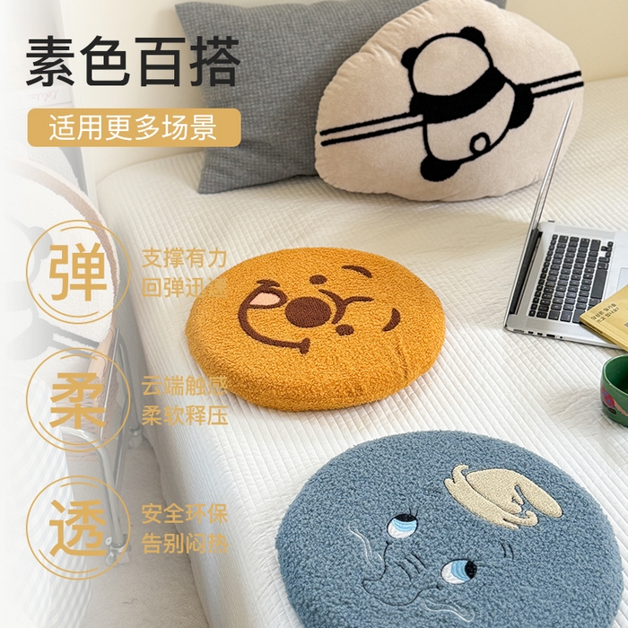 91家纺网 家纺一手货源 找家纺 （总）美茉家居 2025新款泰迪绒毛巾绣坐垫