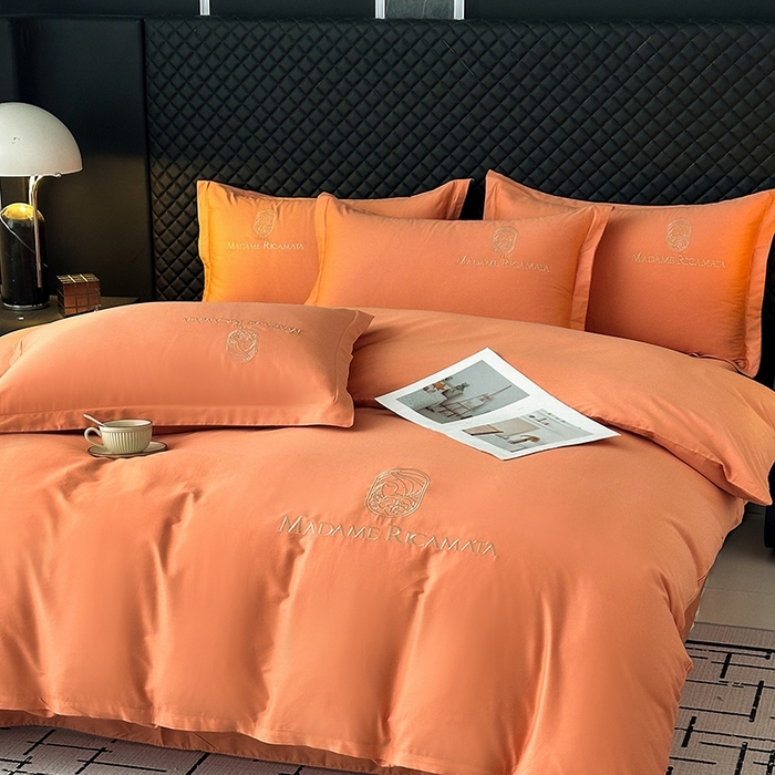 91家纺网 家纺一手货源 找家纺 （总）梦莱斯2025新款长绒棉刺绣轻奢系列四件套