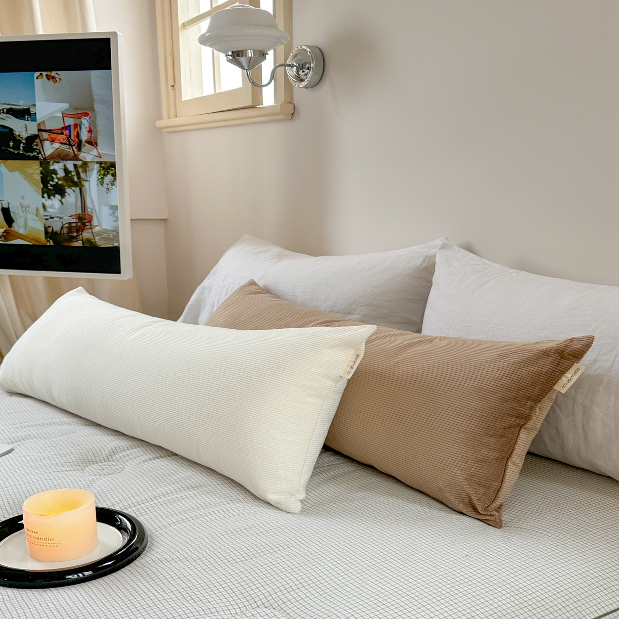 91家纺网 家纺一手货源 找家纺 （总）美茉家居 2025新款灯芯绒长枕