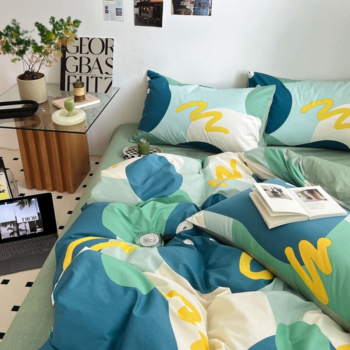 91家纺网 家纺一手货源 找家纺 吉象家纺 2025新款全棉印花四件套