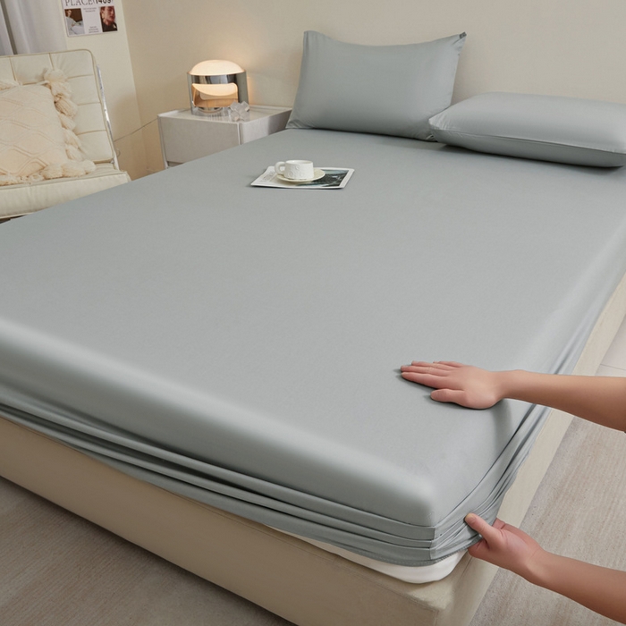 91家纺网 家纺一手货源 找家纺 优眠坊 2025新款全棉13372单床笠 大象灰