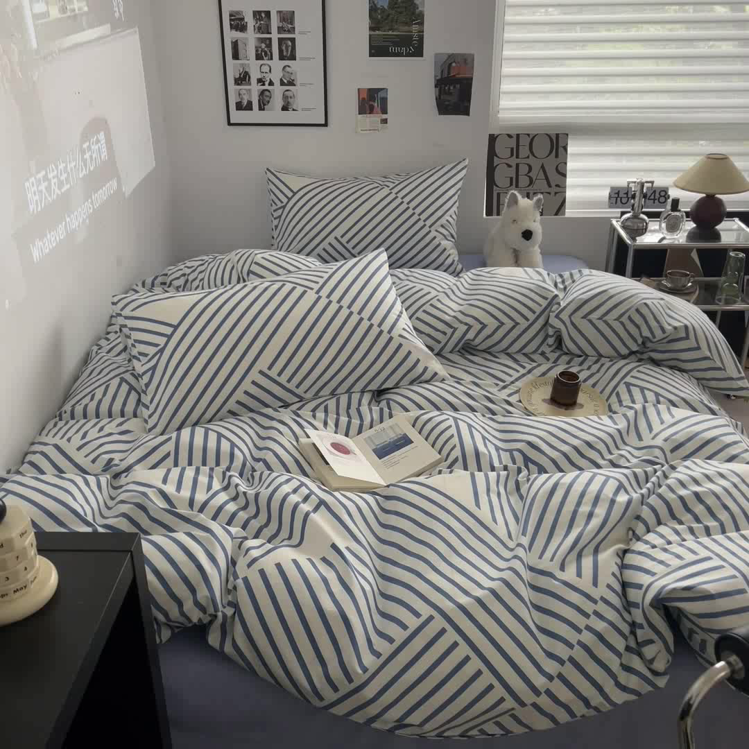 91家纺网 家纺一手货源 找家纺 吉象家纺 2025新款全棉印花四件套