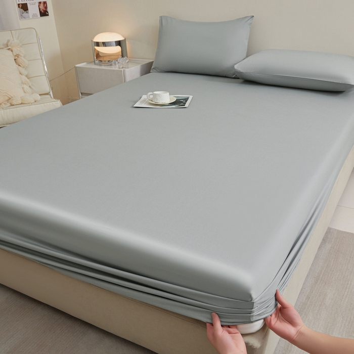 91家纺网 家纺一手货源 找家纺 优眠坊 2025新款全棉13372单床笠 大象灰