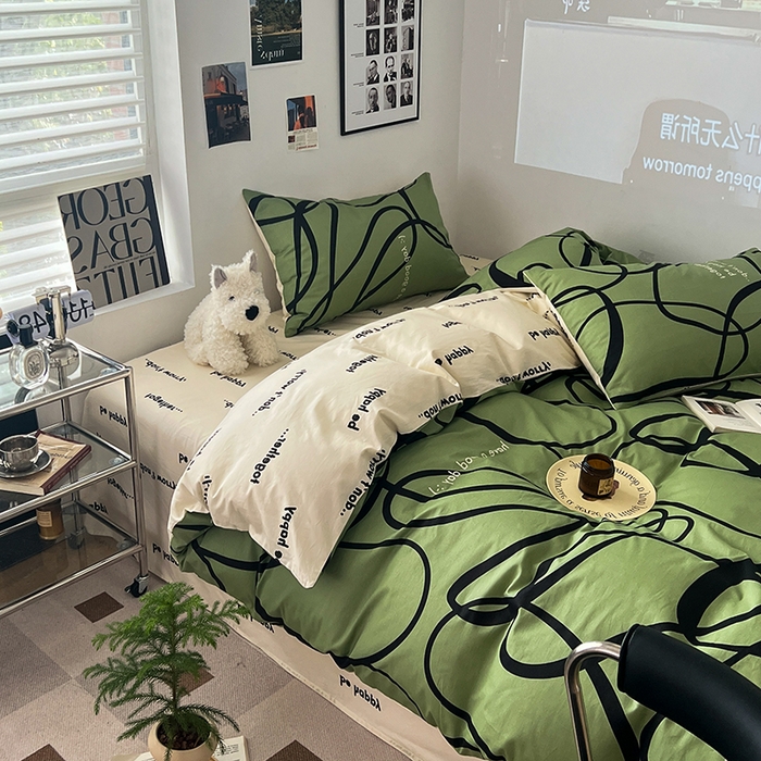 91家纺网 家纺一手货源 找家纺 吉象家纺 2025新款全棉印花四件套