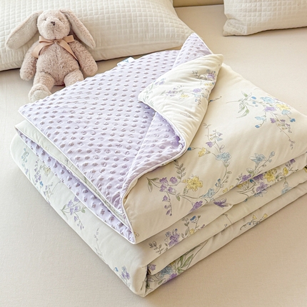 91家纺网 家纺一手货源 找家纺 （总）米可 2025新款A类凉感丝冰豆豆夏凉被