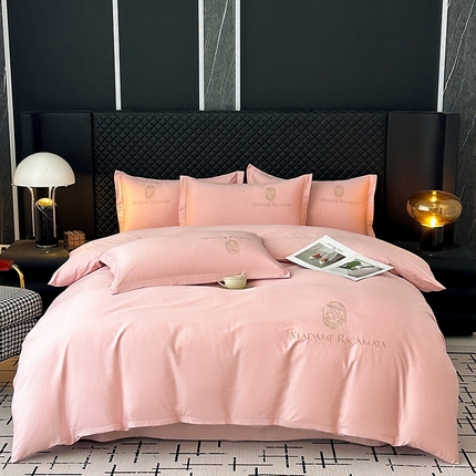 91家纺网 家纺一手货源 找家纺 （总）梦莱斯2025新款长绒棉刺绣轻奢系列四件套