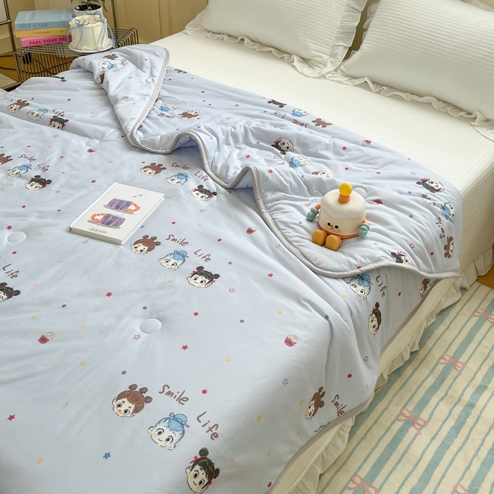 91家纺网 家纺一手货源 找家纺 预言家纺 2024新款A类针织棉夏被