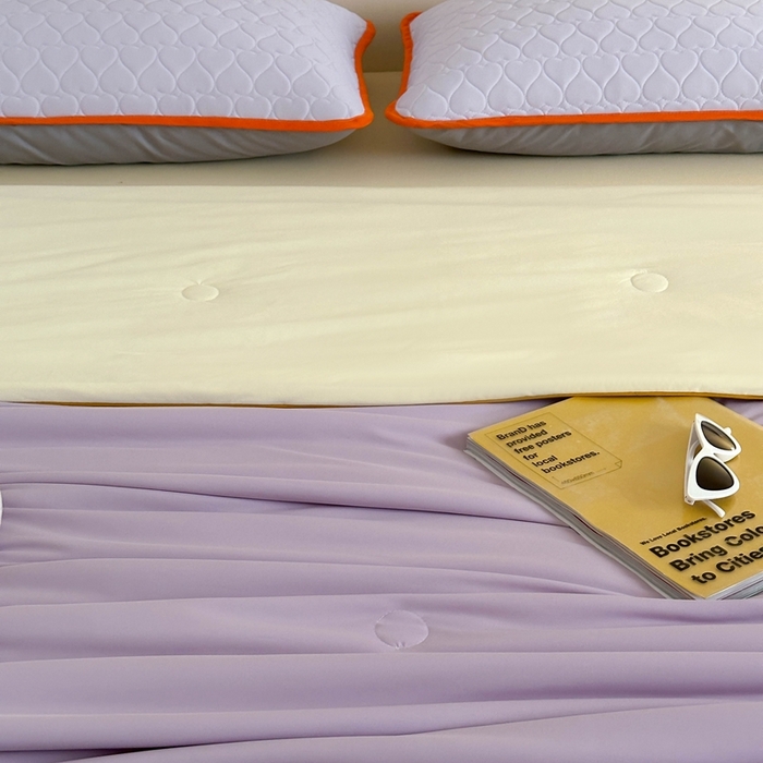 91家纺网 家纺一手货源 找家纺 顾里2025新款冰皮抗菌凉感被 芋泥奶盖