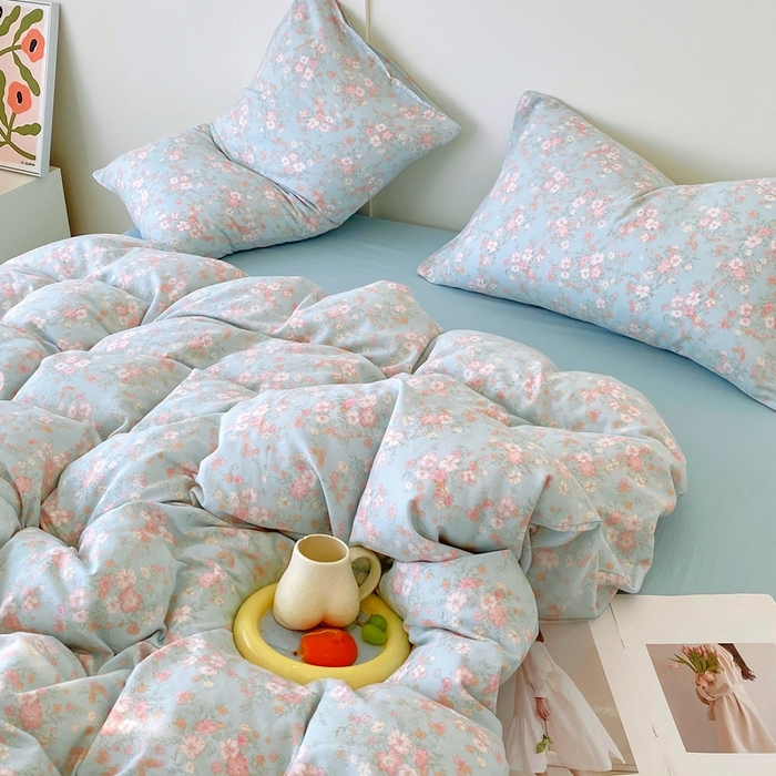 91家纺网 家纺一手货源 找家纺 于果 2025新款全棉双层纱四件套第四批 莉莉周