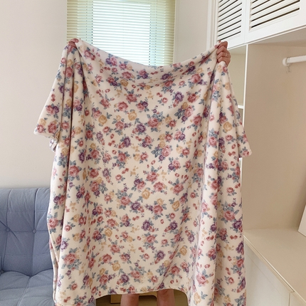 桃喜 2025新款春夏双面四季牛奶绒毛毯空调毯（会员-2） 紫韵