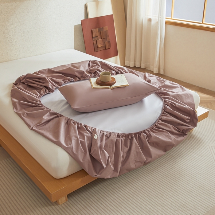 91家纺网 家纺一手货源 找家纺 衿成家纺 2025新款全棉13372喷气防水床笠5面全包防水不渗漏-单床笠 棕雾咖