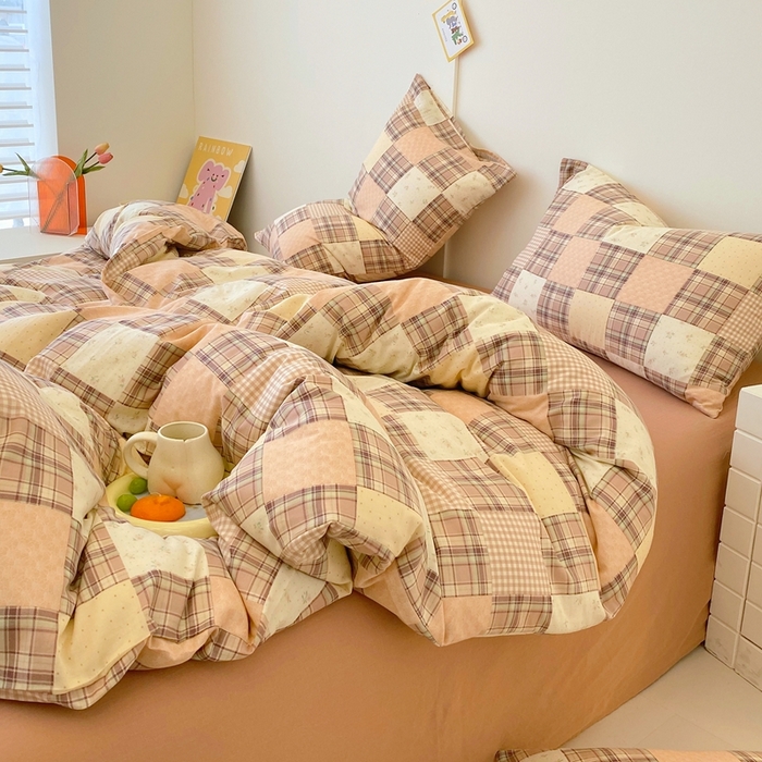 91家纺网 家纺一手货源 找家纺 于果 2025新款全棉双层纱四件套第四批 达令