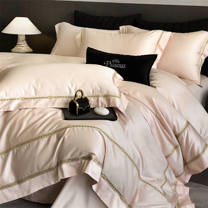 91家纺网 家纺一手货源 找家纺 （总）2025新款全棉长绒棉刺绣四件套-慕研