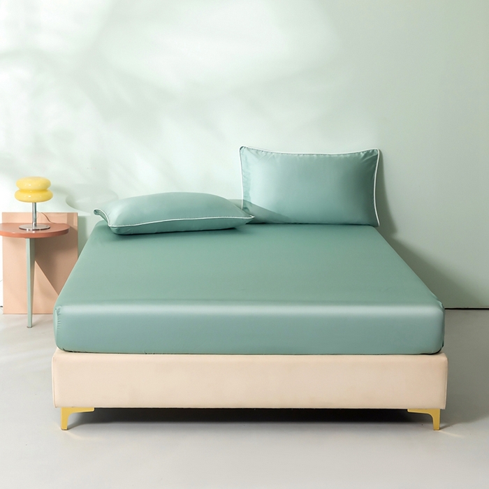 91家纺网 家纺一手货源 找家纺 百寐  2025新款素色纯色100s兰精天丝床单床笠 床笠-芬兰