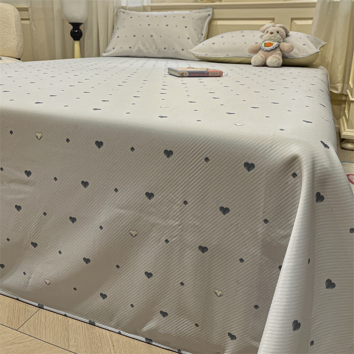 91家纺网 家纺一手货源 找家纺 星座家纺 2025新款斜纹提花凉感丝凉席床单款三件套 小幸运