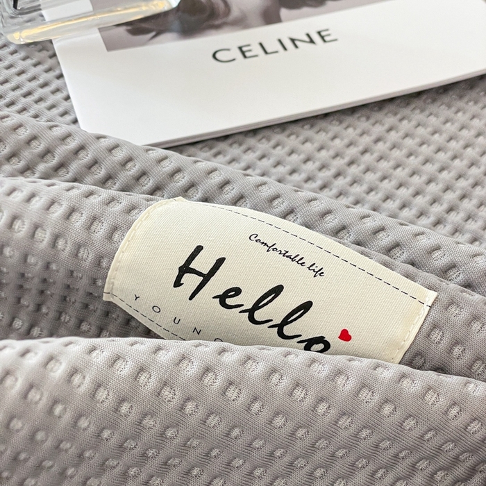 91家纺网 家纺一手货源 找家纺 吉象2025新款A类床笠款软凉席 华夫格高级灰